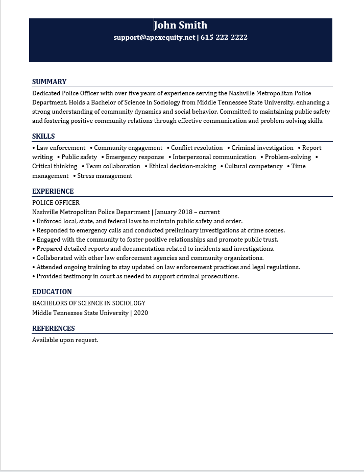 Federal Blue Template